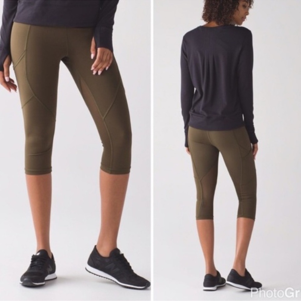 Lululemon outrun high rise crop 17” Size 8
